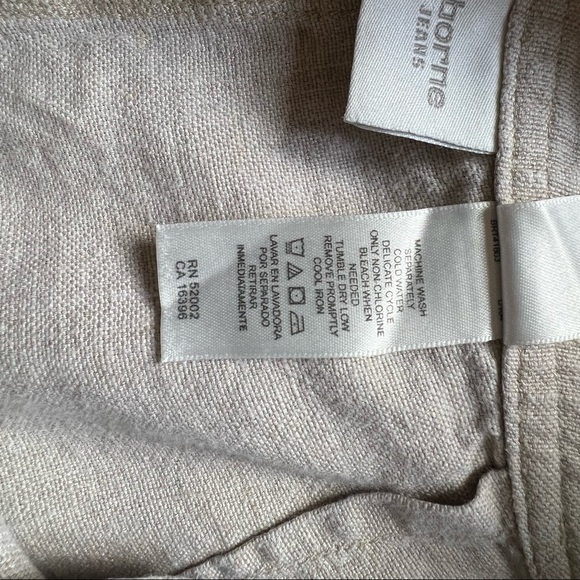 Liz Claiborne 100% Linen Wide Leg Side button Pants Size 10 - Picture 5 of 6